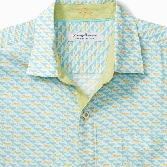 Tommy Bahama Men's Veracruz Cay Cocktail Mixer Short-Sleeve Shirt EUC - Picture 2 of 7